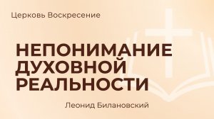 Непонимание духовной реальности l Леонид Билановский