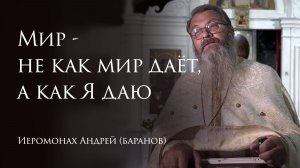 16.08.2026 Мир - не как мир даёт, а как Я даю