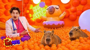 Бамос! Артём в Капибарабууум: игры с персонажами и живые животные для всей семьи 🐹✨ | Для детей