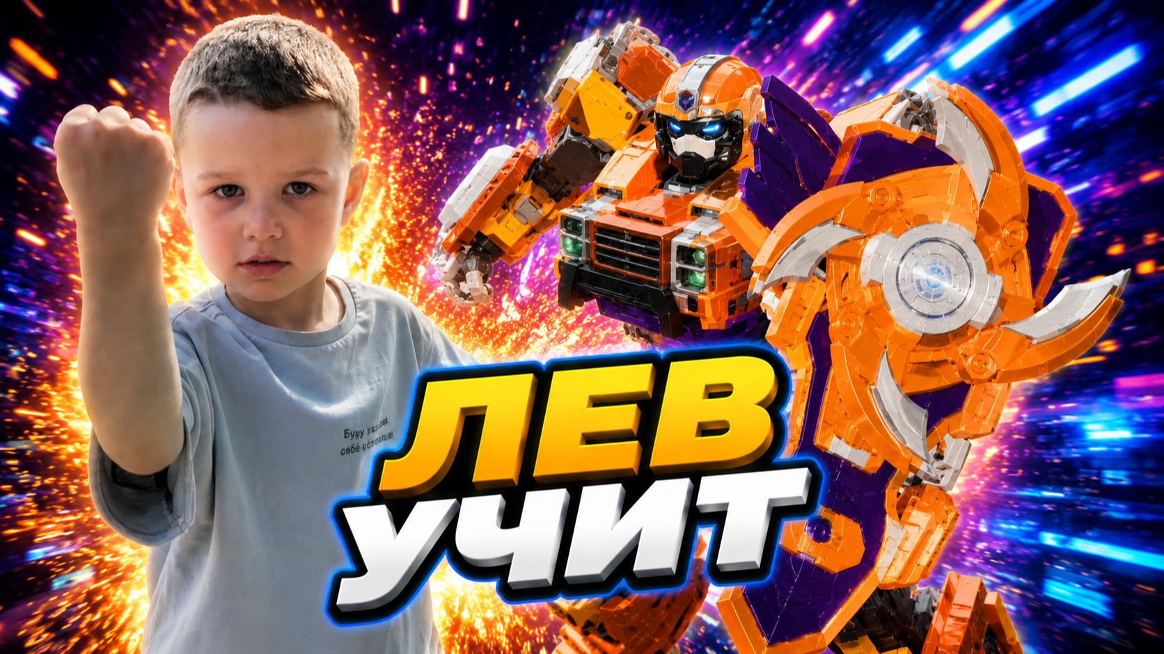 Мега Тракер - трансформируем Metal Cardbot Mega Trucker ЛЕВ УЧИТ
