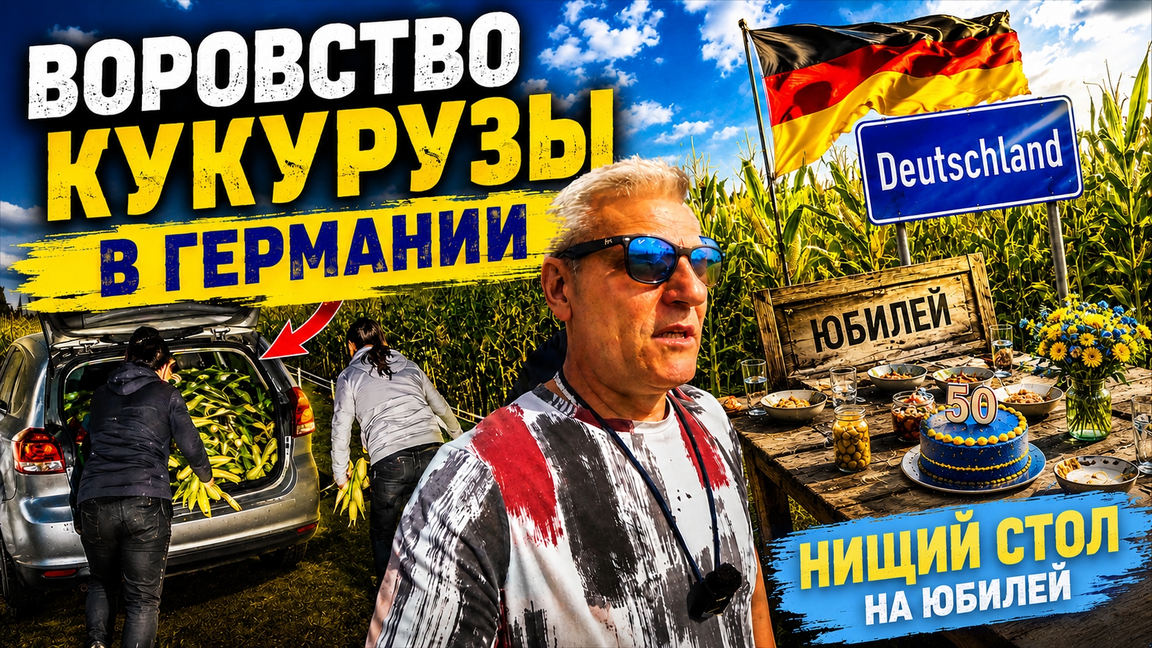 УКРАИНЦЫ УКРАЛИ 300 КГ КУКУРУЗЫ. НИЩИЙ СТОЛ. ОТПУСК ИЛИ ДВА МЕРСЕДЕСА.