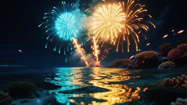 Салют над коралловым рифом!  Магия тропического моря 