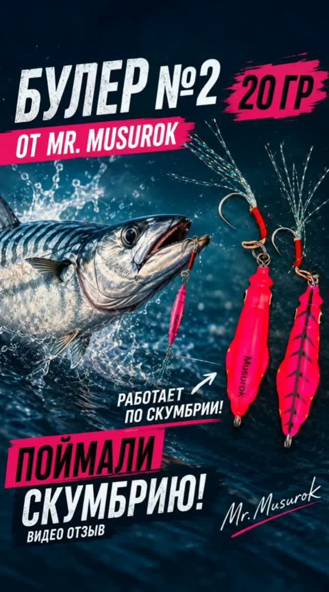🎣 Скумбрия на булер 20 гр №2 от Mr.Musurok! 🔥