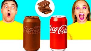 Челлендж. Шоколадная Еда vs Настоящая еда | Безумная Кулинарная Битва