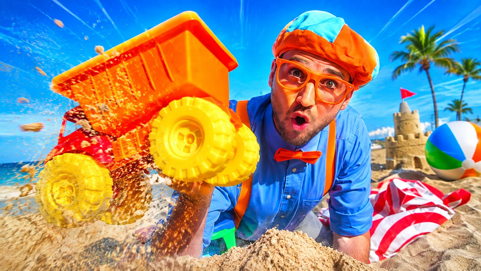Учим цвета и счёт на пляже | Изучай этот Мир вместе с Блиппи | Blippi