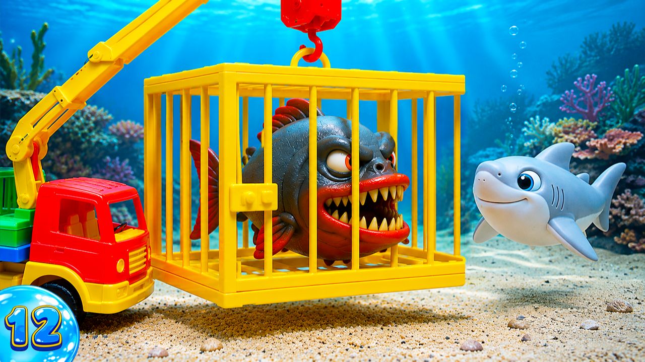 Мистер Осьминог и Маша ловят пиранью! Весёлая игра в подводном мире 🐠🦑 | Для детей