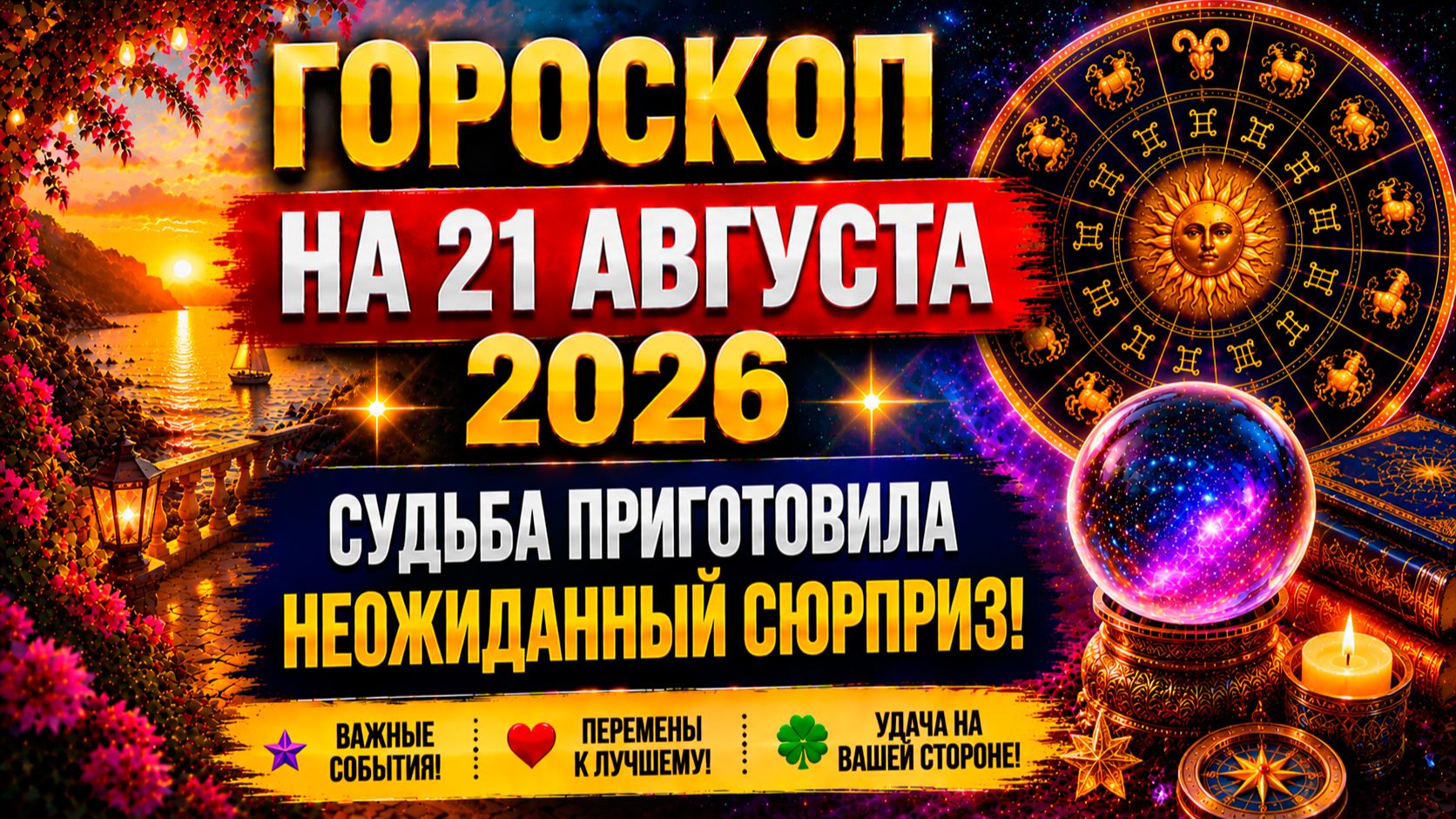 Гороскоп на 21 августа 2026 🔮 Судьба приготовила неожиданный сюрприз!