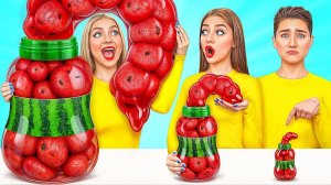Большая, Средняя или Маленькая Тарелка Челлендж _ Вкусные Кухонные Лайфхаки