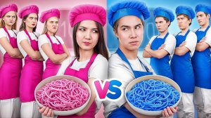 Кулинарный Челлендж_ Мальчики VS Девочки _ Забавные Кухонные Лайфхаки