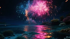 Салют над коралловым рифом! 🎆✨ Магия тропического моря 🌊