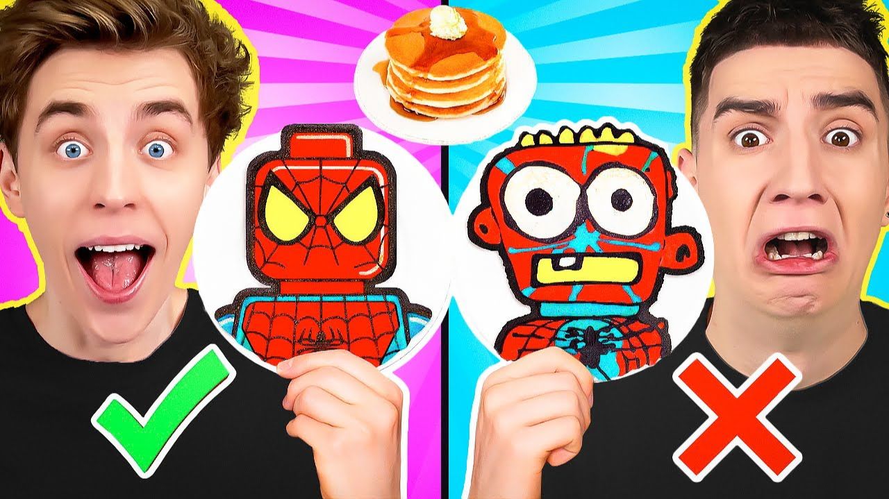 Рисуем Блинами Челлендж  PANCAKE ART  ВЫБЕРИ ЛУЧШИЙ БЛИН ! Учимся рисовать А4
