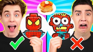 Рисуем Блинами Челлендж 🥞 PANCAKE ART 🥞 ВЫБЕРИ ЛУЧШИЙ БЛИН ! Учимся рисовать А4