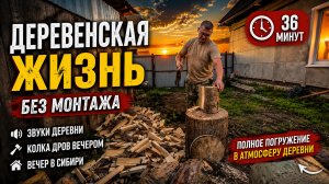 КОЛКА ДРОВ В ДЕРЕВНЕ / ДЕРЕВЕНСКАЯ ЖИЗНЬ БЕЗ МОНТАЖА