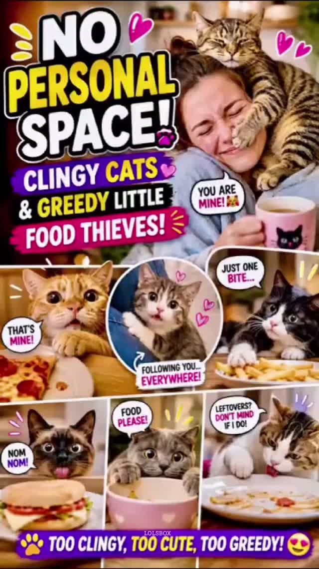 No Personal Space, Clingy Cats & Greedy Little Food Thieves
