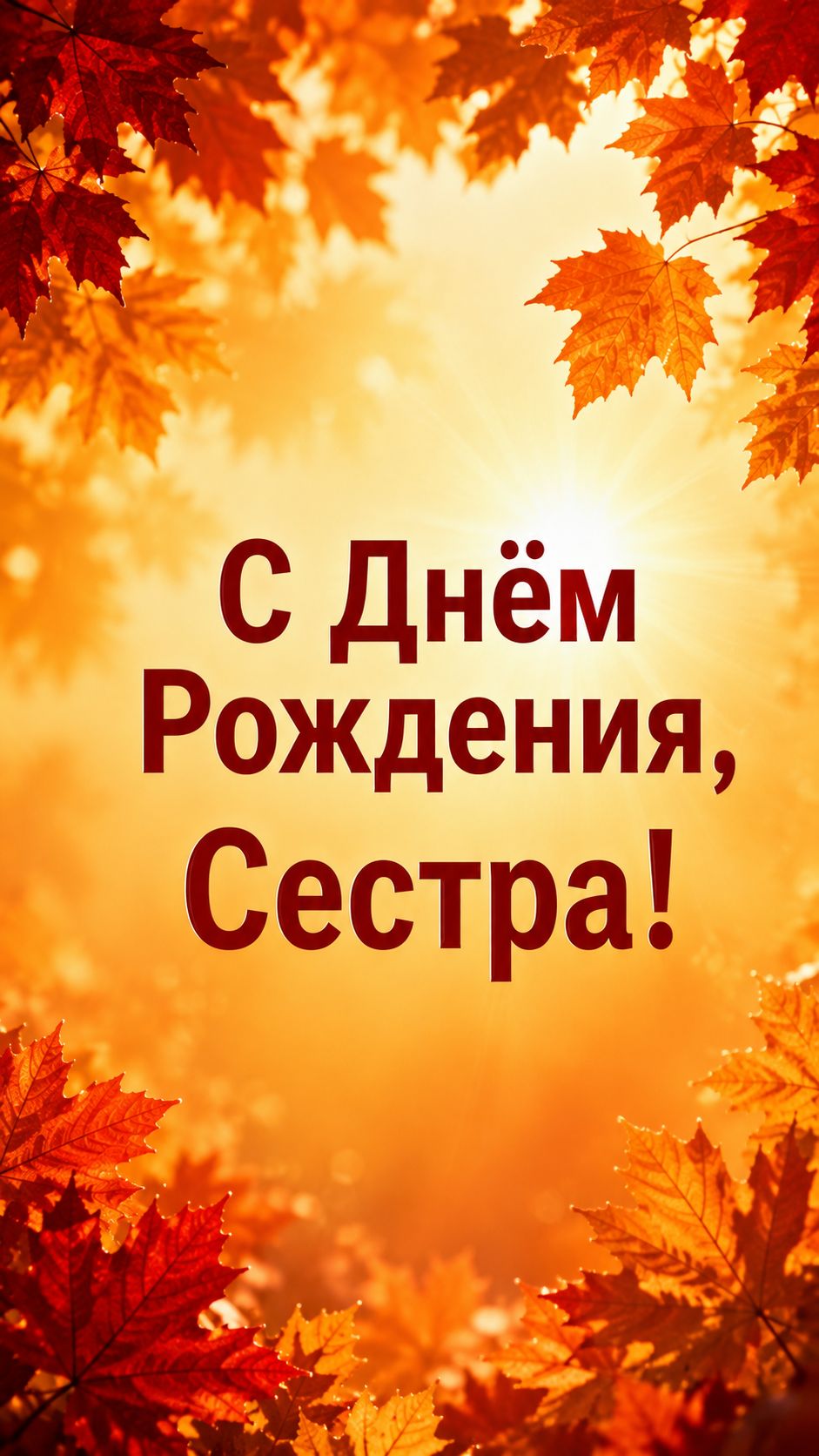 С Днём Рождения, Сестра!( Солнечная Осень! ).