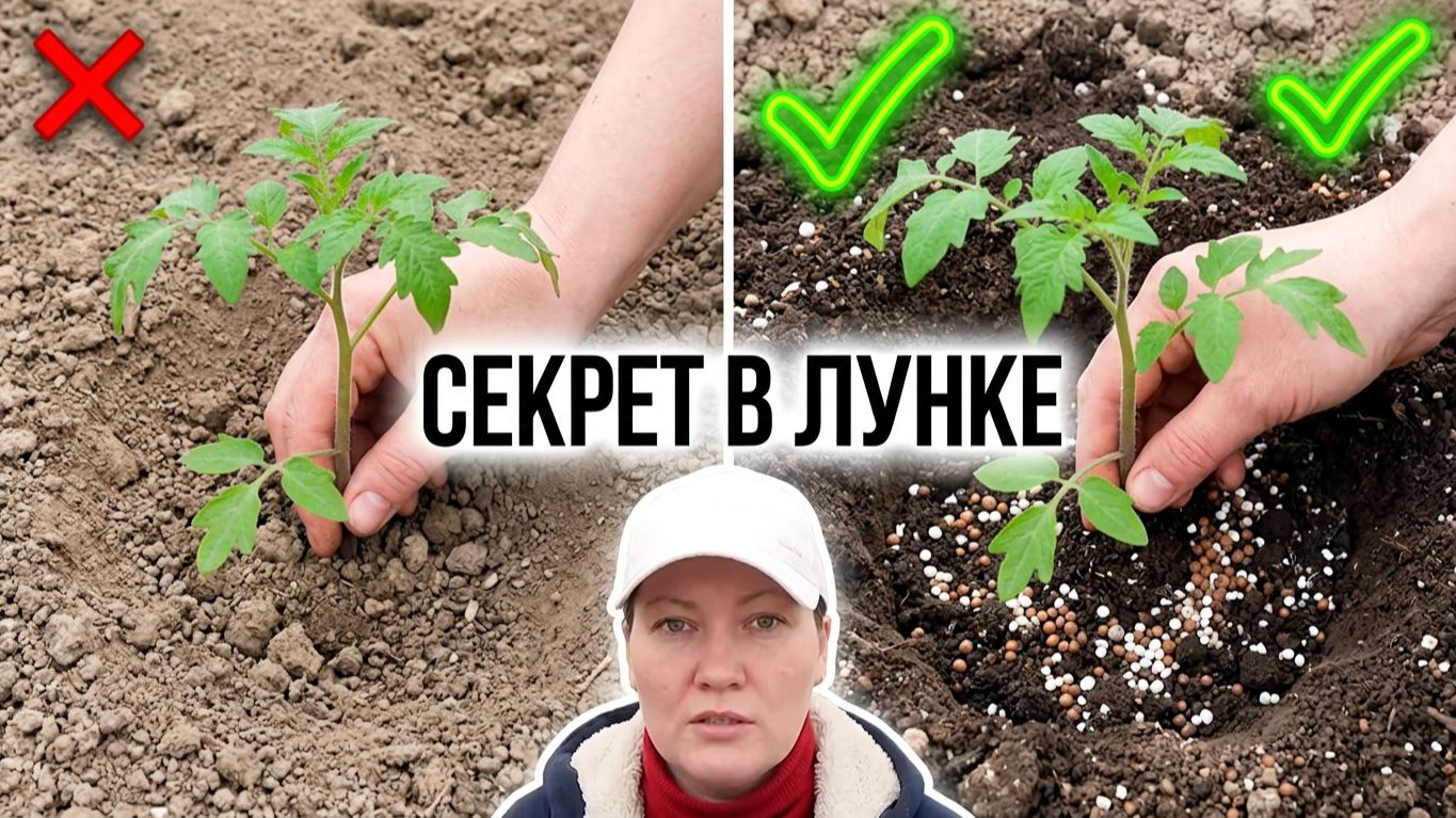 КАК И КОГДА ВЫСАЖИВАТЬ ТОМАТЫ В ГРУНТ. Положите обязательно в лунку эти удобрения!