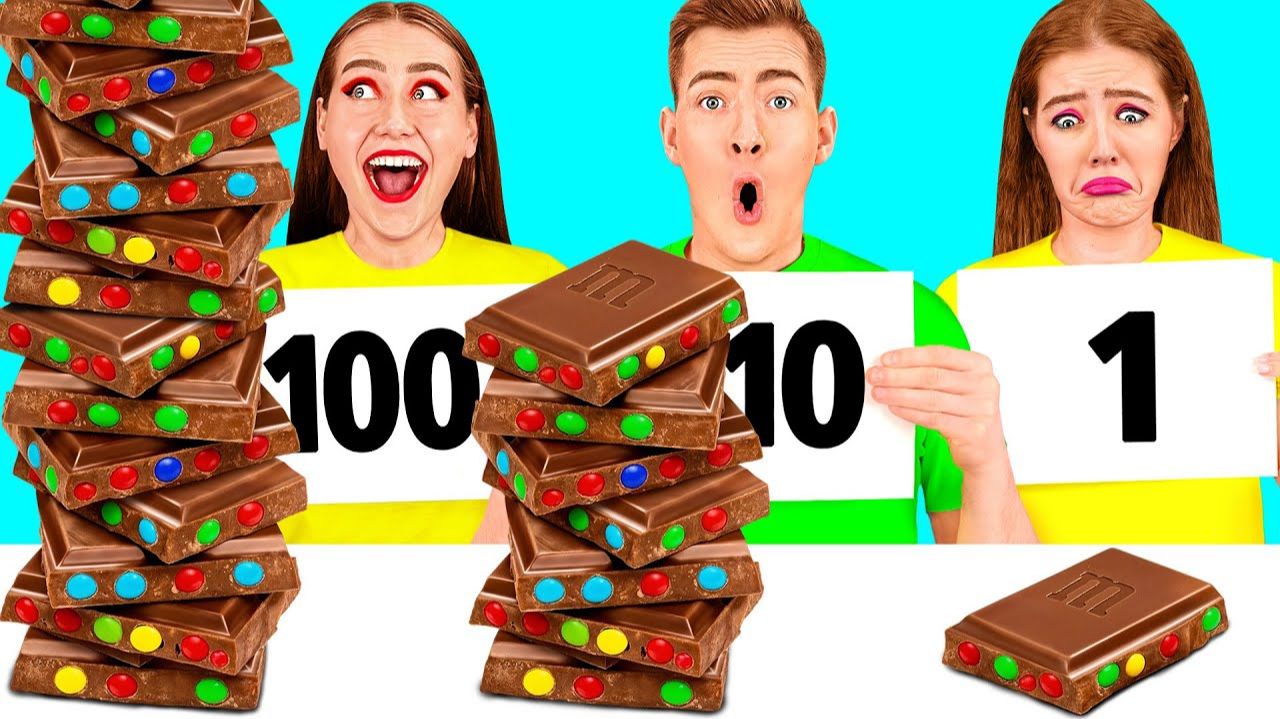 100 Слоев Еды Челлендж # Эпичные Кулинарные Лайфхаки от Fun Challenge