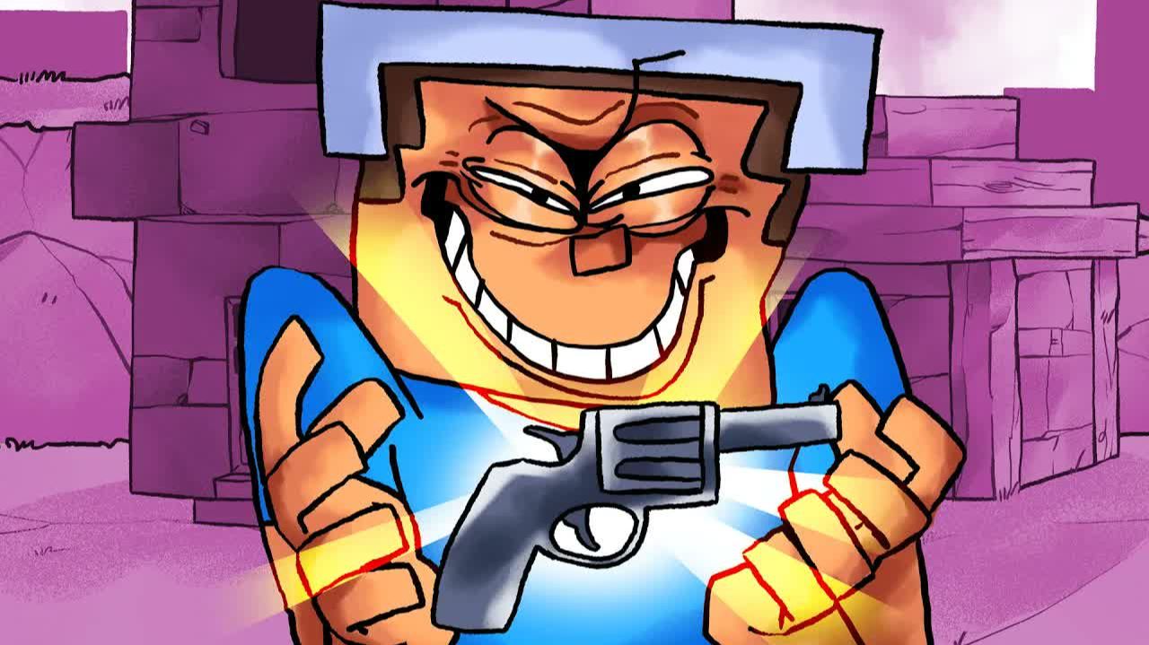Майнкрафт, но у Стива есть оружие! Анимация 😱⚡