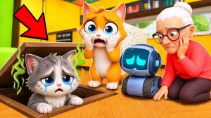 МЫ НАШЛИ БЕЗДОМНОГО КОТЕНКА ПОД ДОМОМ БАБУЛИ! (Я КОТ В ВР!) КОТИК ИГРАЕТ