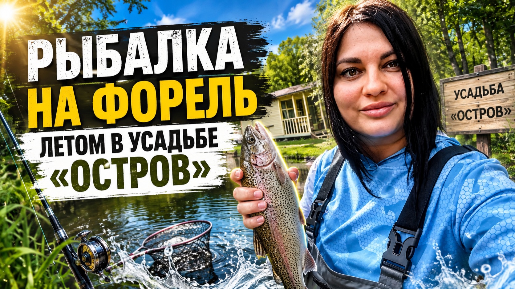 Рыбалка на форель. Лето. Усадьба Остров