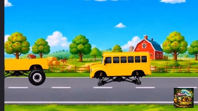 Детский мультфильм,  экскаватор починил машинку