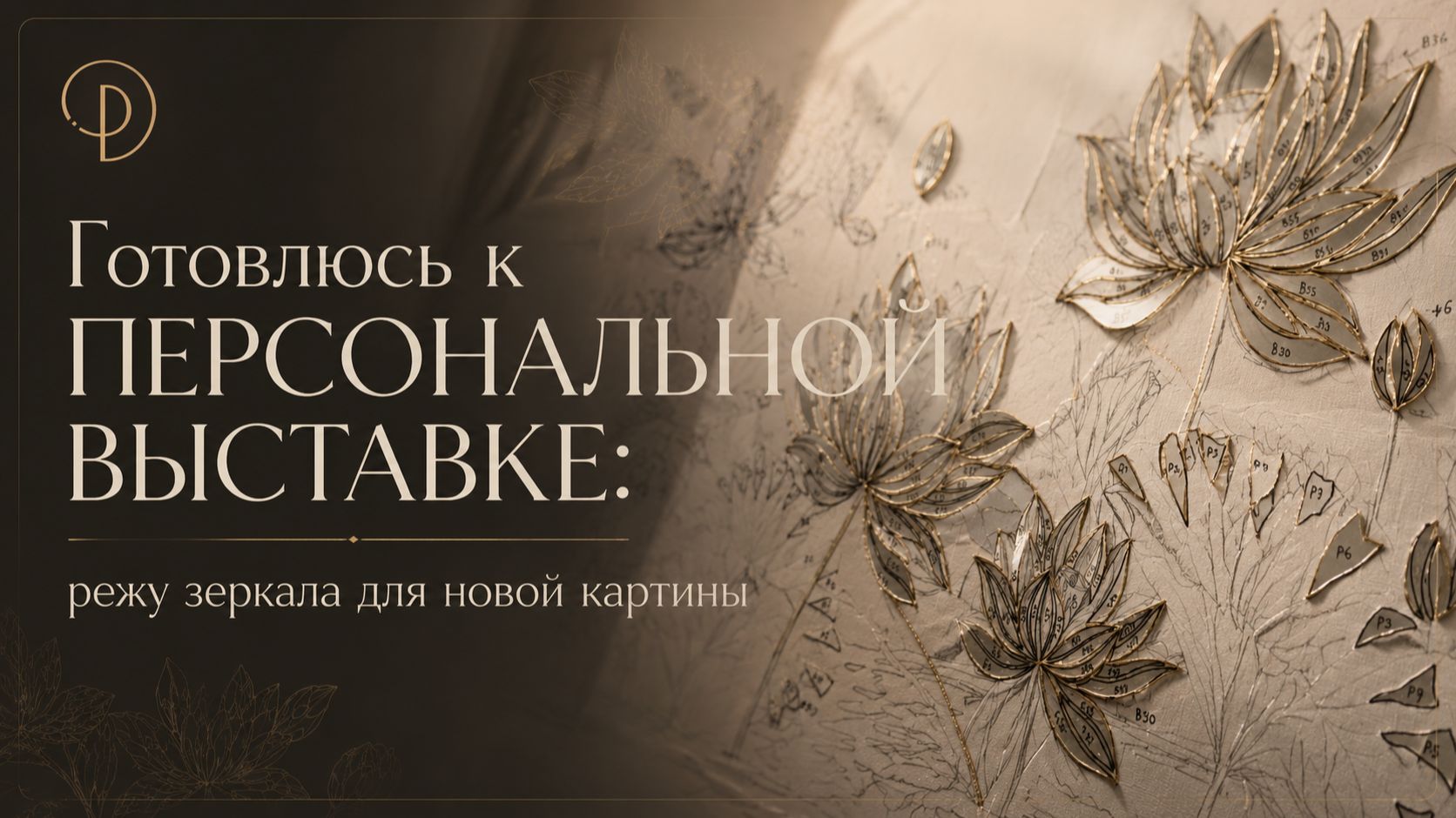 Готовлюсь к ПЕРСОНАЛЬНОЙ ВЫСТАВКЕ: режу зеркала для новой картины.