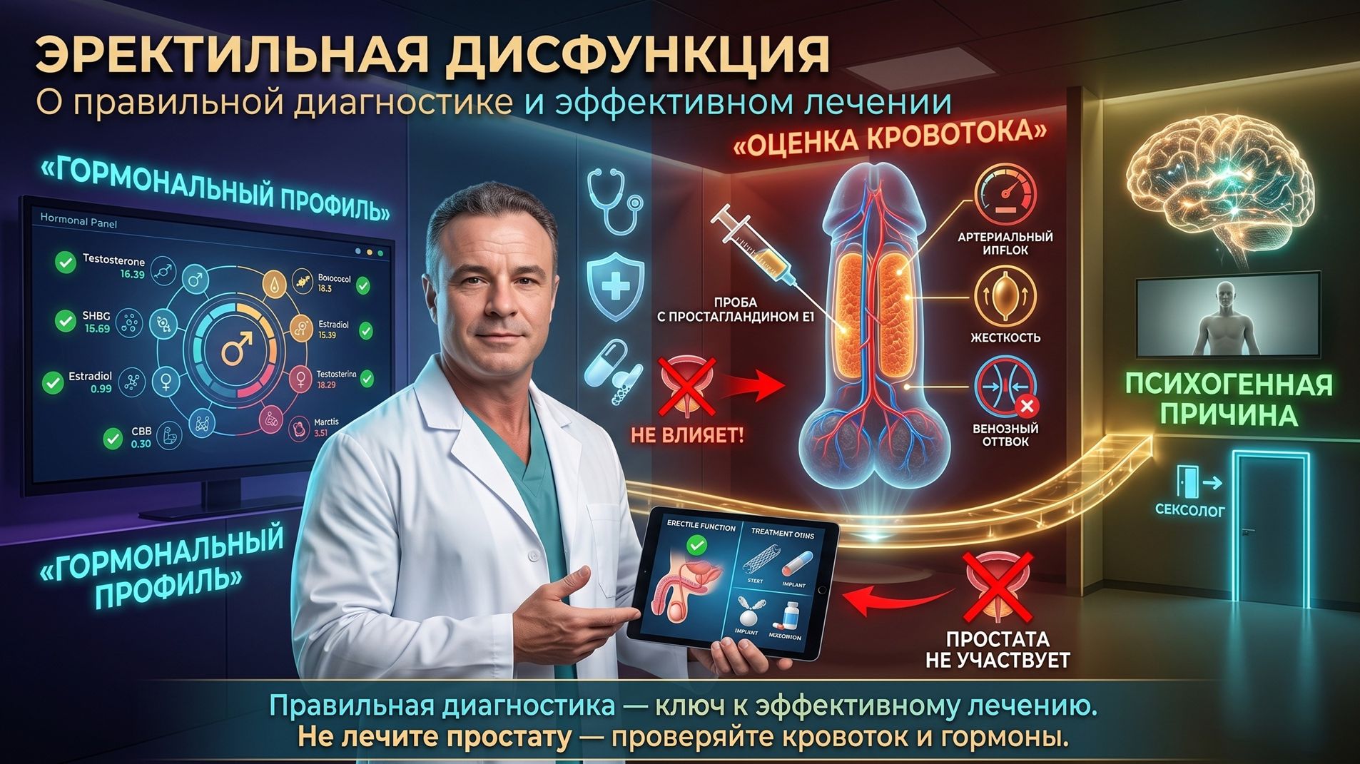 Эректильная дисфункция: о правильной диагностике и эффективном лечении