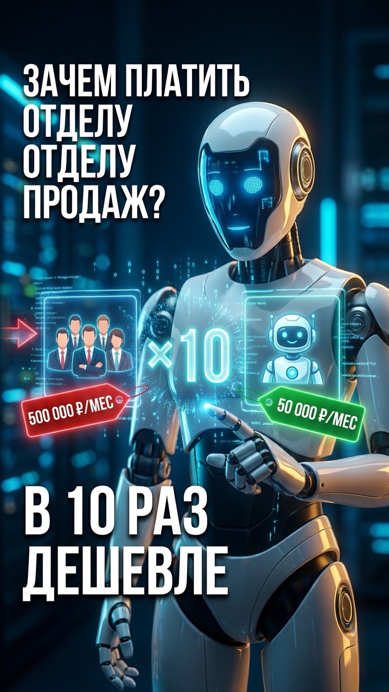  Отдел продаж за 500 000  или ИИ за 50 000  что выгоднее?