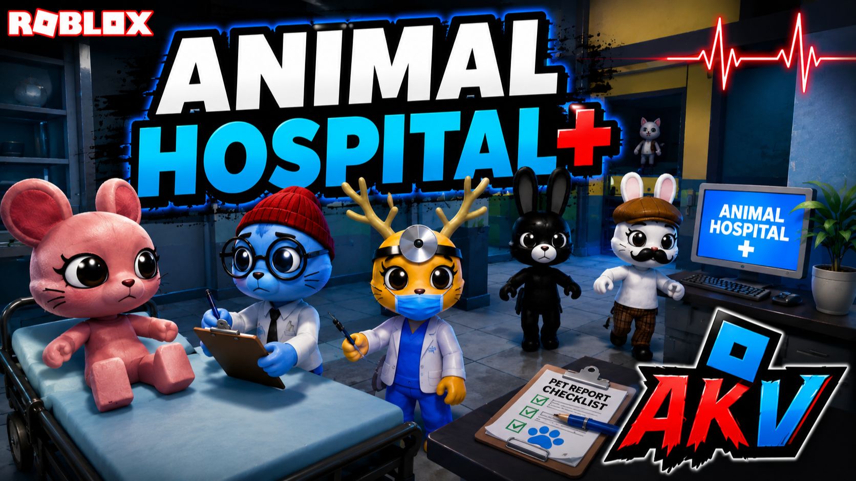 Roblox Animal Hospital | Становлюсь доктором для животных! 🏥🐾 | AKV