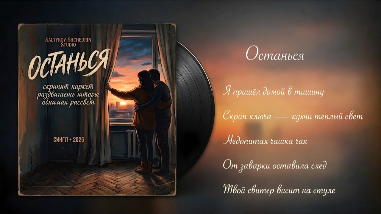Saltykov-Shchedrin Studio — Останься (Lyric Video, 2026)