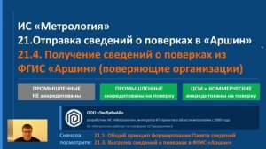 (21-04 ИС Метрология) Получение сведений о поверках из ФГИС «Аршин»