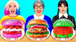 Кулинарный Челлендж# Уэнсдей Против Бабушки # Удивительные Кухонные Трюки от Fun Challenge