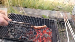 Отдыхали и жарили на мангале всякое
