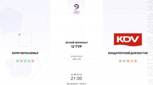 Корм Чернземья × Кондитерский Дом Восток. Первая лига. Летний чемпионат
