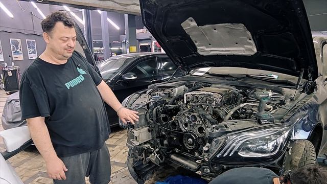 Рабочие будни или нашествие W222 диагностика и ремонт ГРМ M176