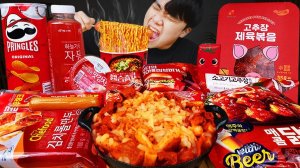 МУКБАНГ — Корейский магазин, острая лапша и жареная курица