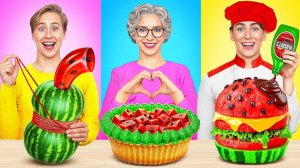 Кулинарный Челлендж_ Я против Бабушки _ Кухонные Гаджеты и Лайфхаки для Родителей