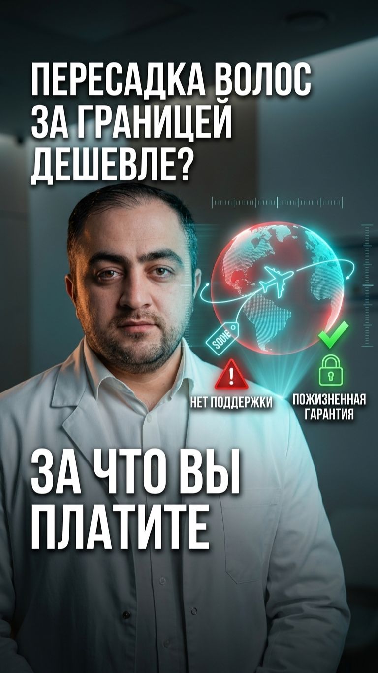 Пересадка волос за границей дешевле? 💇♂️ А вот что не пишут в рекламе