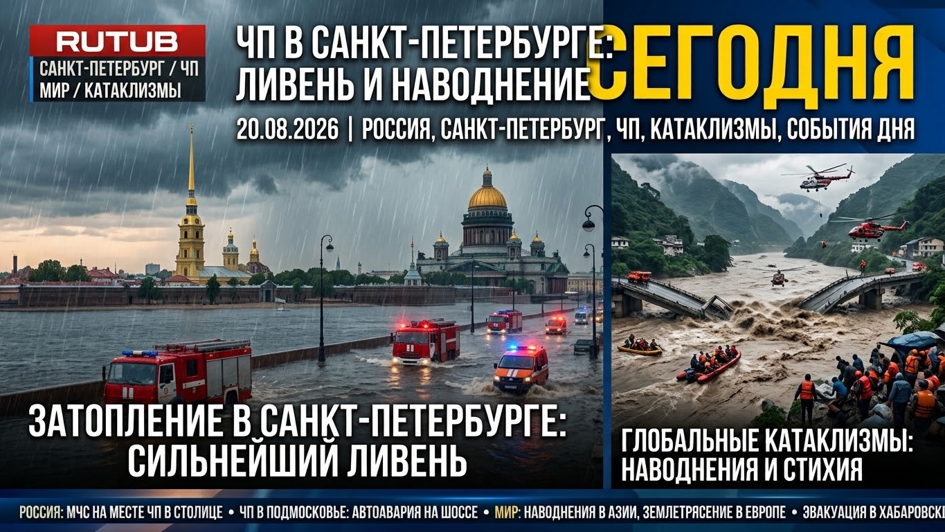 Новости Сегодня 20.08.2026 - Россия, Москва, ЧП, Катаклизмы, События Дня в России и мире