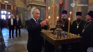 Владимир Путин посетил Архангельский собор Московского Кремля, 20 августа 2026 года