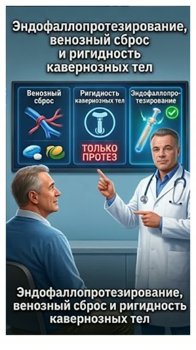 Эндофаллопротезирование, венозный сброс и что делать при ригидности кавернозных тел