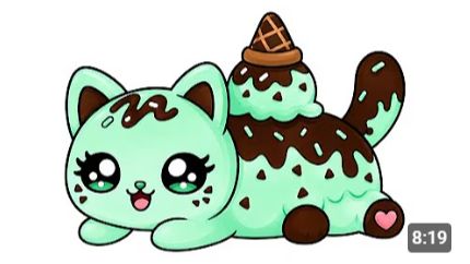 Как нарисовать кота-мороженое 🍦