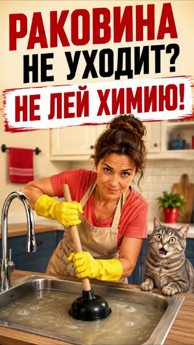 Как избавиться от засора в раковине. Попробуй этот способ