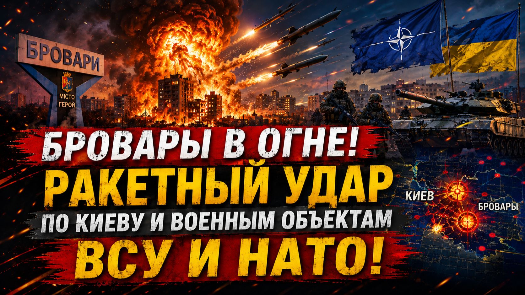 Бровары в ОГНЕ! Ракетный удар по Киеву и военным объектам ВСУ и НАТО