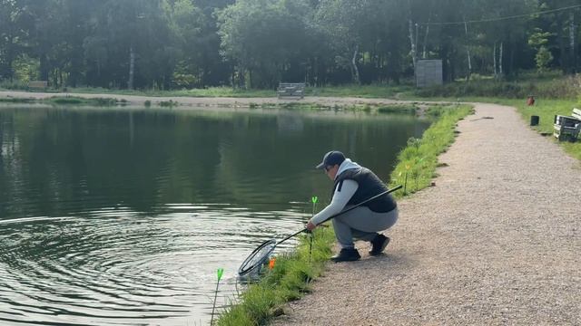 Поимки форели на водоеме