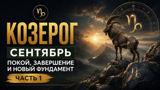 ♑ Козерог, сентябрь_ покой, завершение и новый фундамент