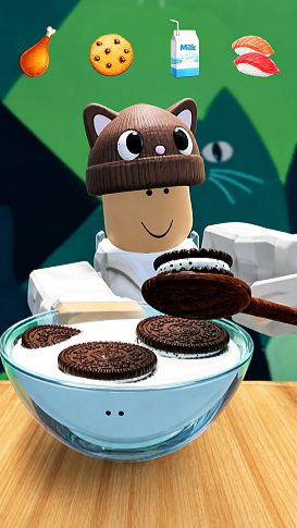 🍪 ASMR Мукбанг с Oreo и молоком в Роблокс #Roblox