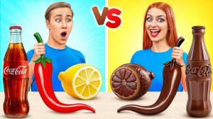 Челлендж. Шоколадная Еда vs Настоящая еда _ Потрясающие Кухонные Хитрости