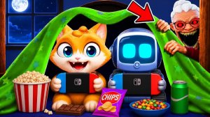 ЗЛАЯ БЛИЗНЯШКА БАБУЛИ ИСПОРТИЛА НАШУ НОЧЕВКУ! (Я КОТ В ВР)