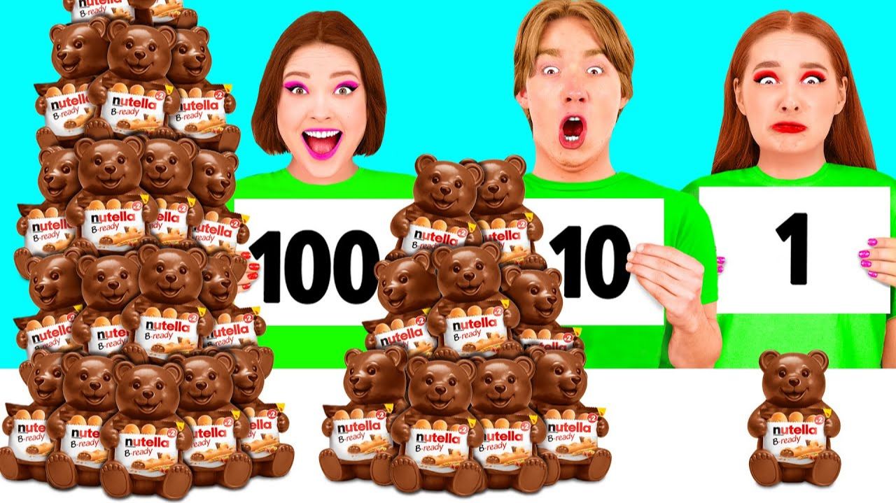 100 Слоев Еды Челлендж # Сумасшедшие Лайфхаки и Рецепты от Fun Challenge